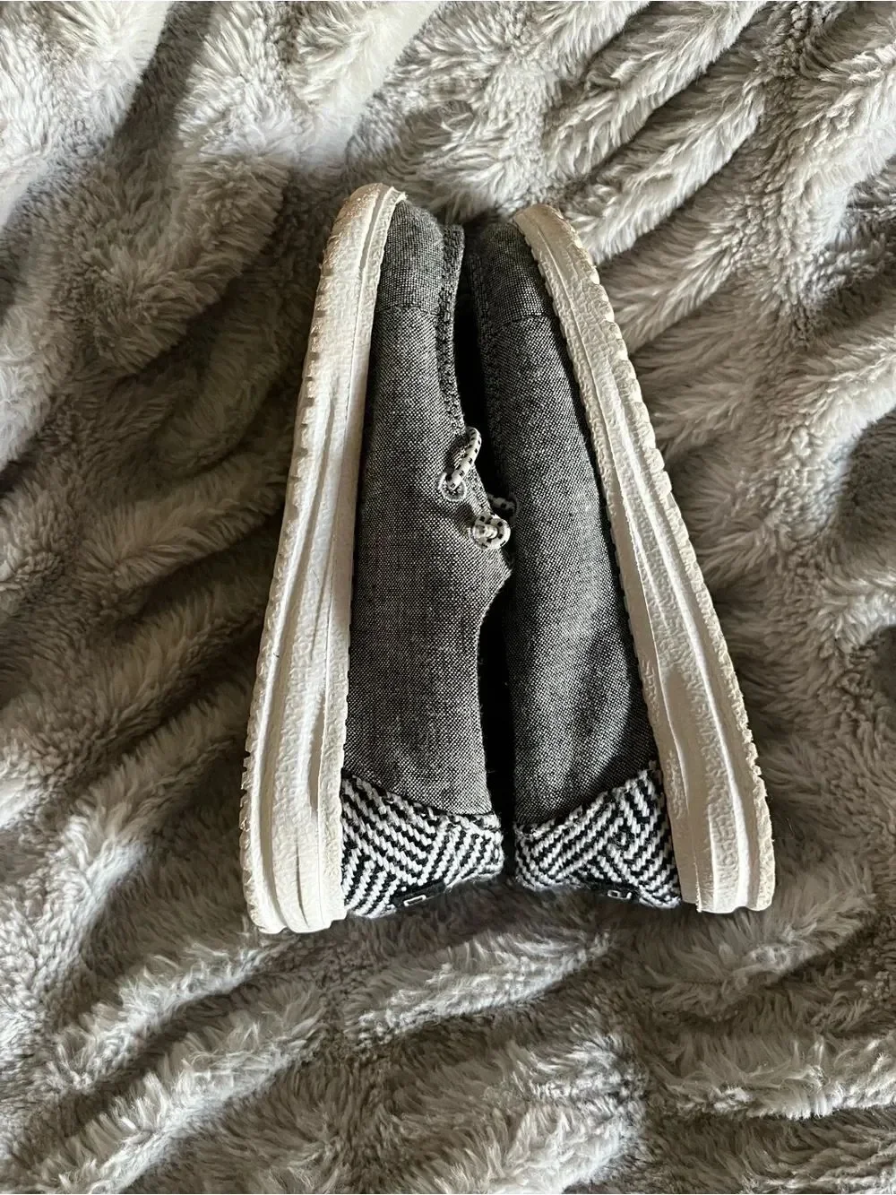 Hey Dude Kids Slip-On Moccasins in Heather Gray sz11